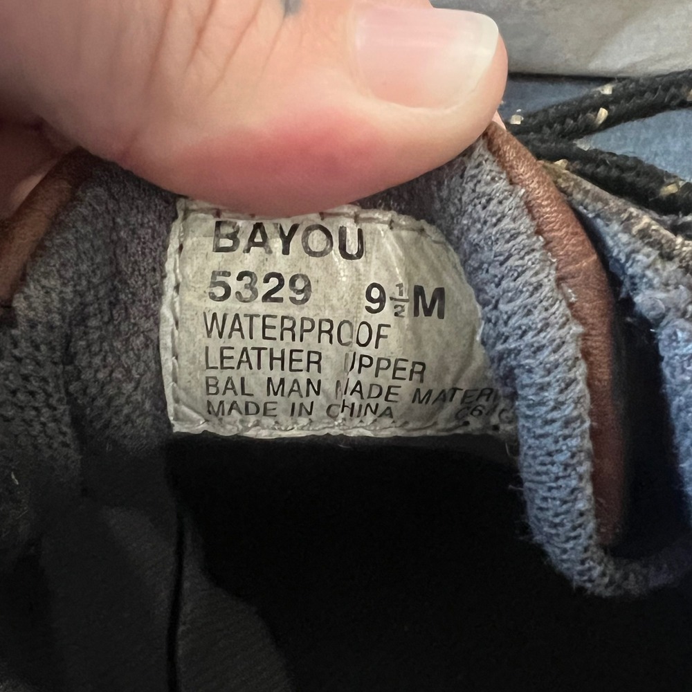 G.H. Bass & Co. Bayou Waterproof Leather Hiking Shoes Men's 9.5M EUC - Picture 7 of 8